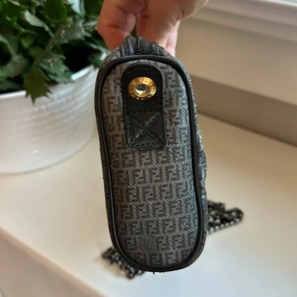 Authentic FENDI clutch with added chrome unbranded chain. - Picture 3 of 9